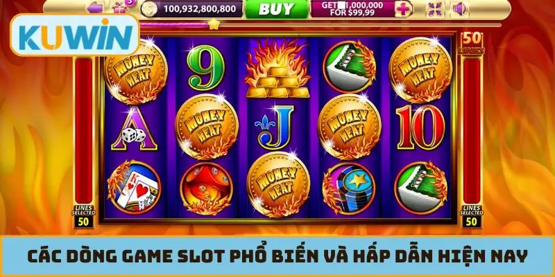 Các dòng game slot phổ biến và hấp dẫn hiện nay