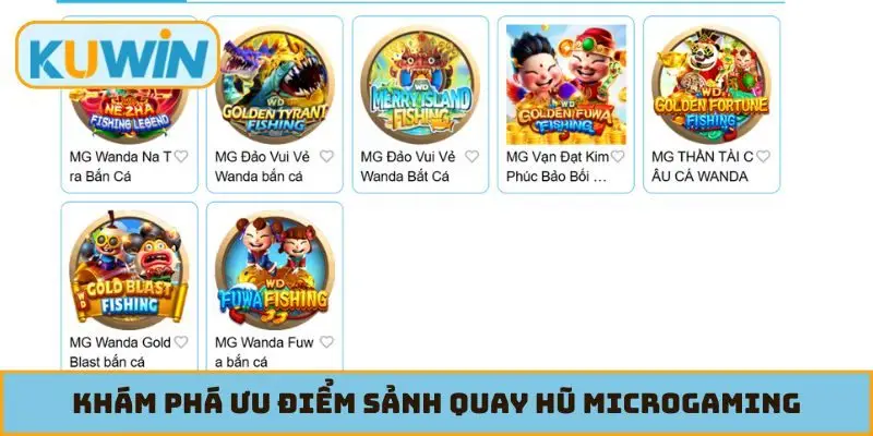 Khám phá ưu điểm sảnh quay hũ Microgaming